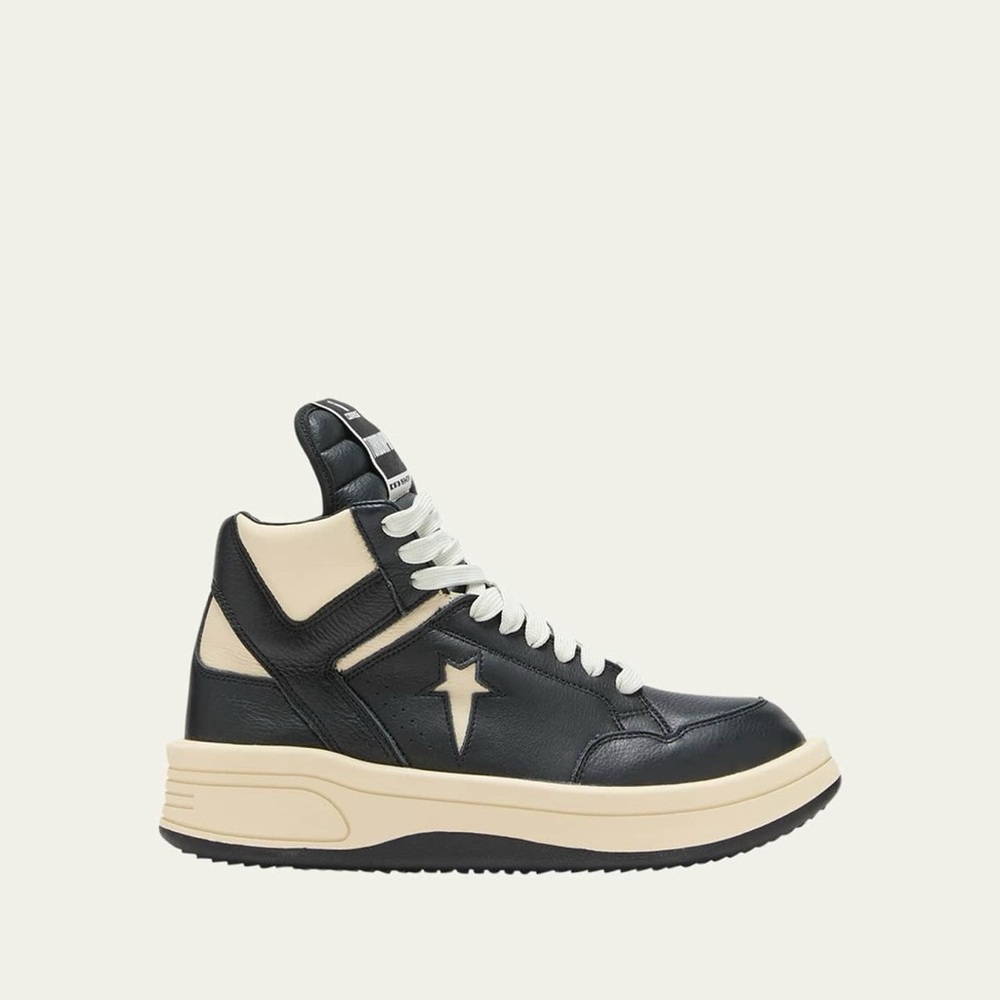Rick Owens DRKSHDW/Converse Turbowpn leather sneakers, size W9/M7.5